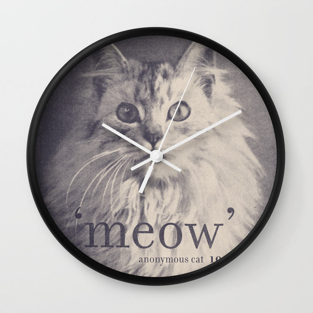Famous Quotes 2 Anonymous Cat 1952 Wall Clock By Speakerine