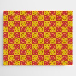 Bearberry Checkerboard (Red) Jigsaw Puzzle