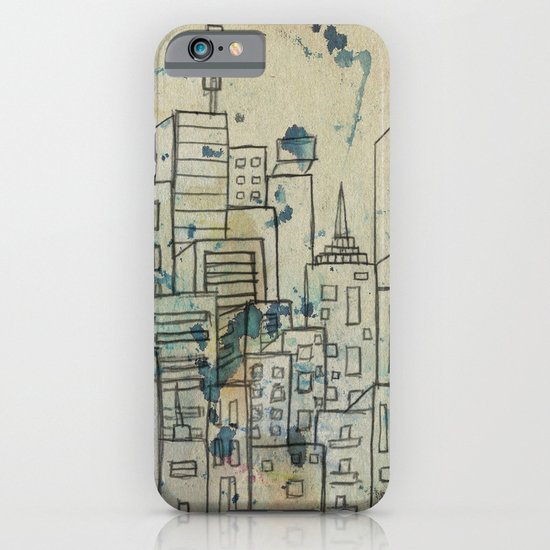 Sketch of buildings in a city that doesn't exist iPhone & iPod Case