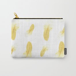 gold feather pattern Carry-All Pouch