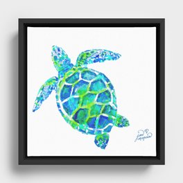 Sea turtle Framed Canvas