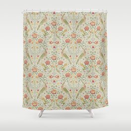 William Morris Seasons by May Melsetter Linen Cream Shower Curtain
