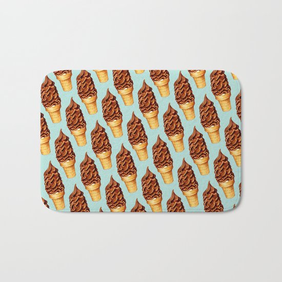 Ice Cream Pattern -Chocolate Bath Mat