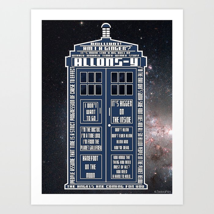 Doctor Who - Tardis Typography Art Print