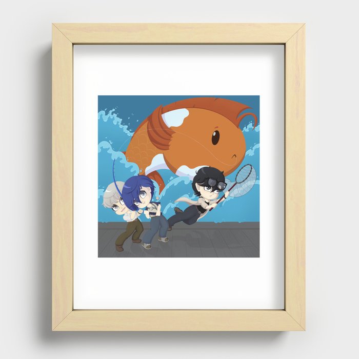 Caught a Fish Recessed Framed Print
