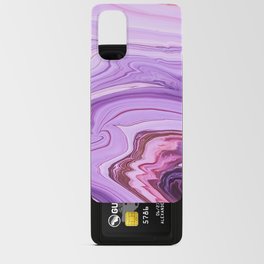 Violet Purple Liquid Marble Crystal  Android Card Case