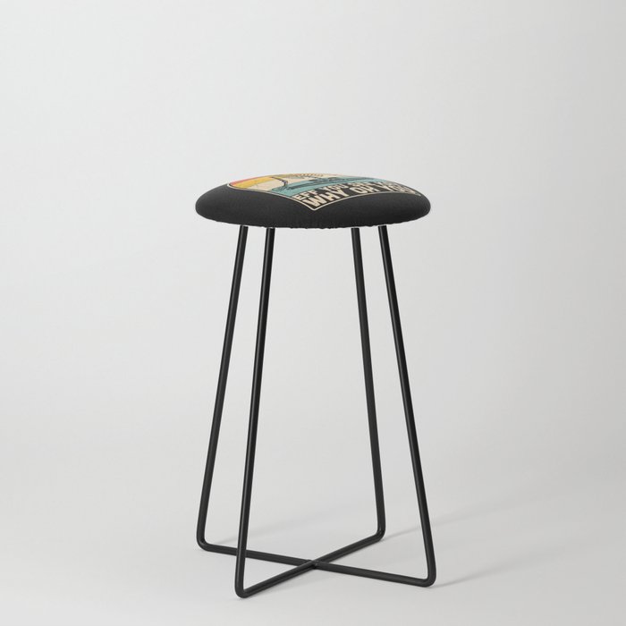 EFF You See Kay Why Oh You Skeleton Yogas Vintage Counter Stool