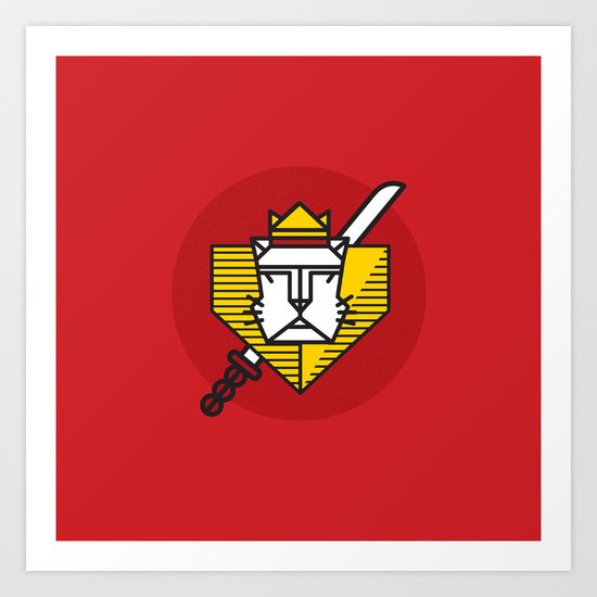 Gryffindor House Crest Icon Art Print
