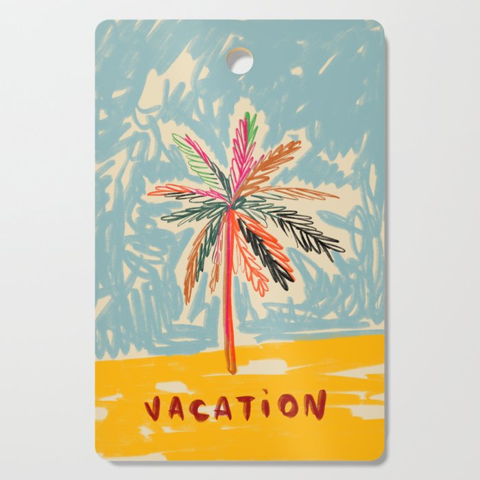 VACATION PALM TREE Cutting Board