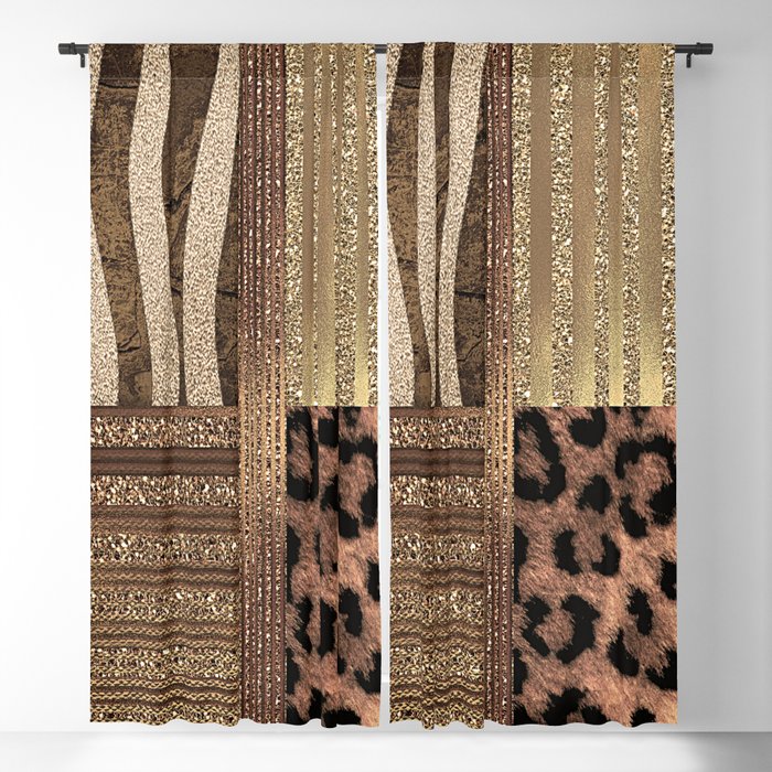 Gold Lioness Safari Chic Blackout Curtain By Christyne