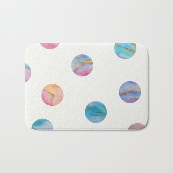 Marble Polka Dots Bath Mat