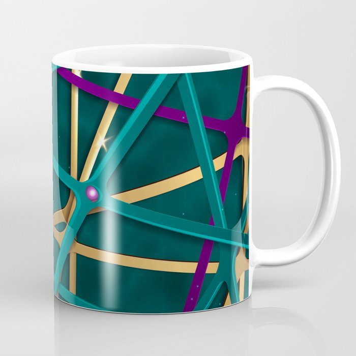 Cool Abstract Teal Futuristic 3D Background Coffee Mug
