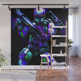 Cyberpunk Cyborg Wall Mural
