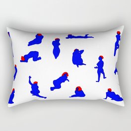 HanGyeol Drawing_Blue Woman Rectangular Pillow