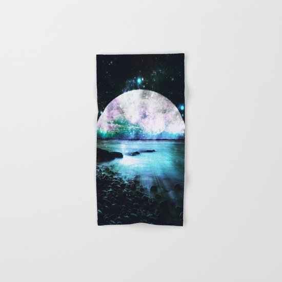 Mystic Lake Teal Violet Hand & Bath Towel