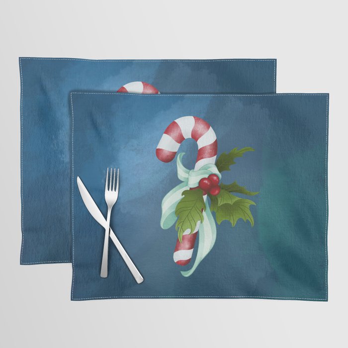 Christmas Night Candy Cane Placemat