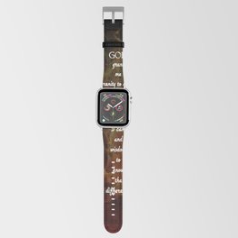 Serenity Prayer Inspirational Quote With Beautiful Christian Art Apple Watch Band
