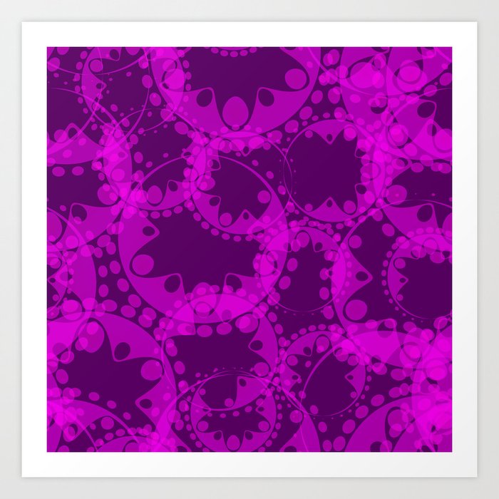 Spring Pastel Gentle Purple Circles And Ellipses Depicting