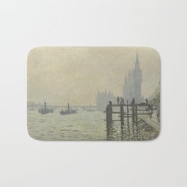 Claude Monet - The Thames Below Westminster Bath Mat | River, Boats, Impressionist, Westminster, Riverthames, Coastline, Monet, Painting, Claude 