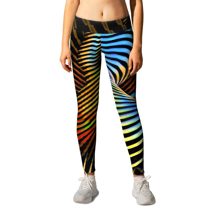  FITTOO Hight Waisted Printed Leggings Line Butt Sexy