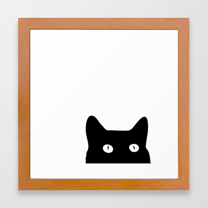 Black Cat Framed Art Print By Goodsense Society6