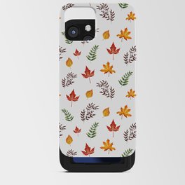 Fall Leaves Pattern iPhone Card Case