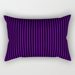 [ Thumbnail: Indigo & Black Colored Striped/Lined Pattern Rectangular Pillow ]