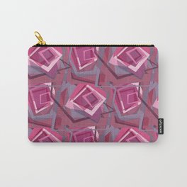 Unravelled Pink and Grey Carry-All Pouch