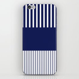 Colour Pop Stripes - Blue and White iPhone Skin