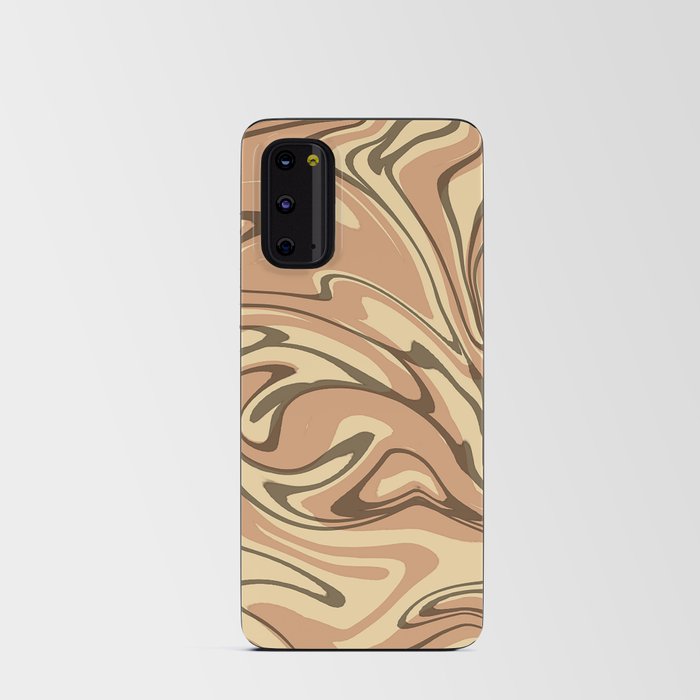 Copper Peach Liquid Marble Pattern Swirl Abstract Android Card Case