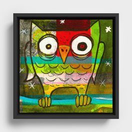 Owl Night Framed Canvas