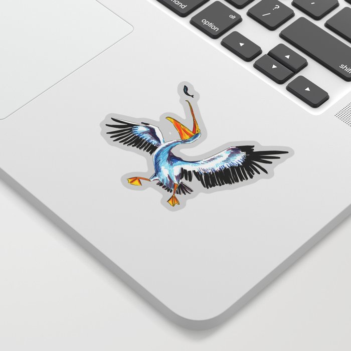 Pelican Catch Sticker