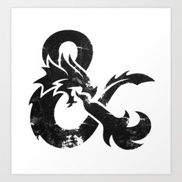 Dungeons and Dragons Logotype Art Print