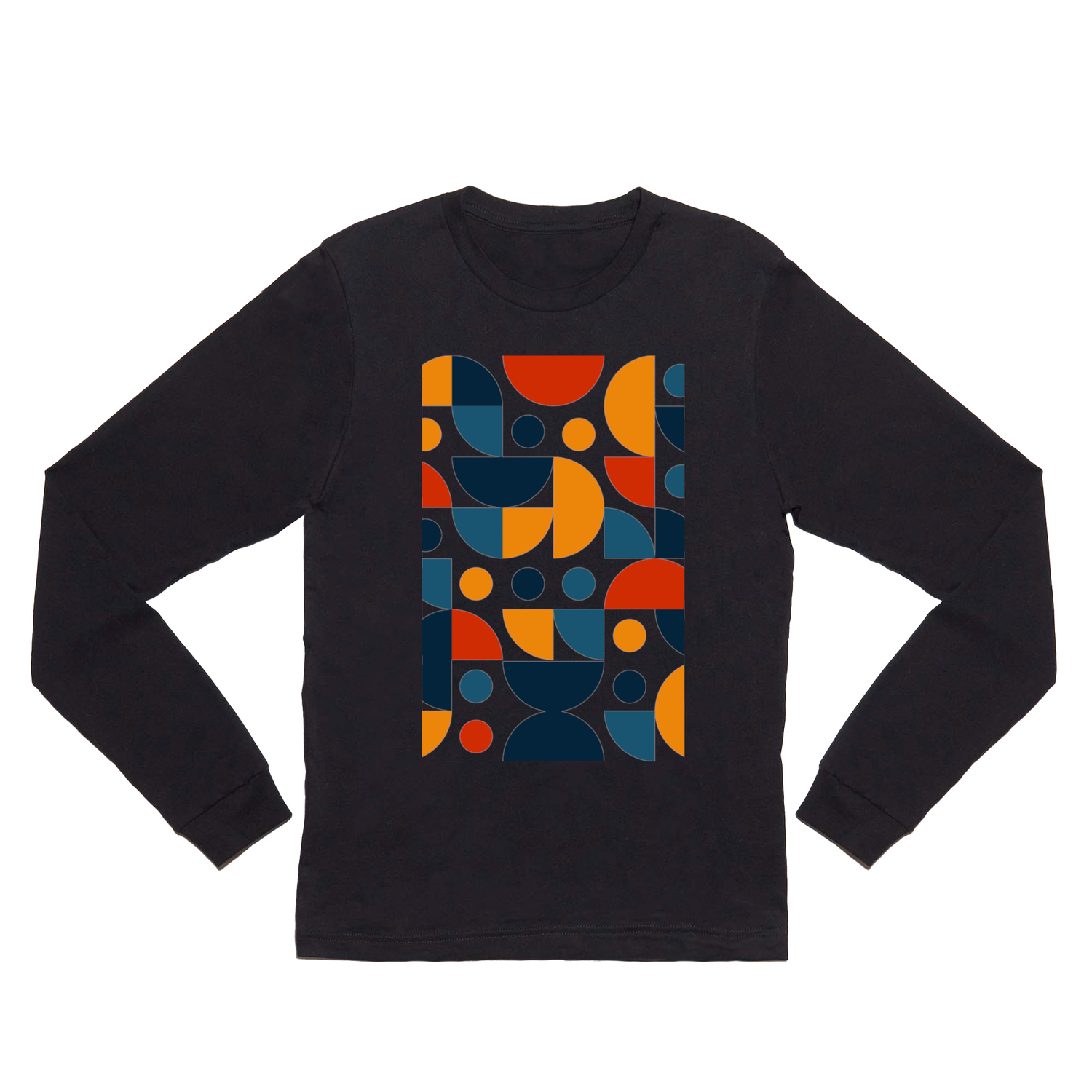 Mid Century Modern Funky Vintage pattern Long Sleeve T Shirt Tal Bright | Society6