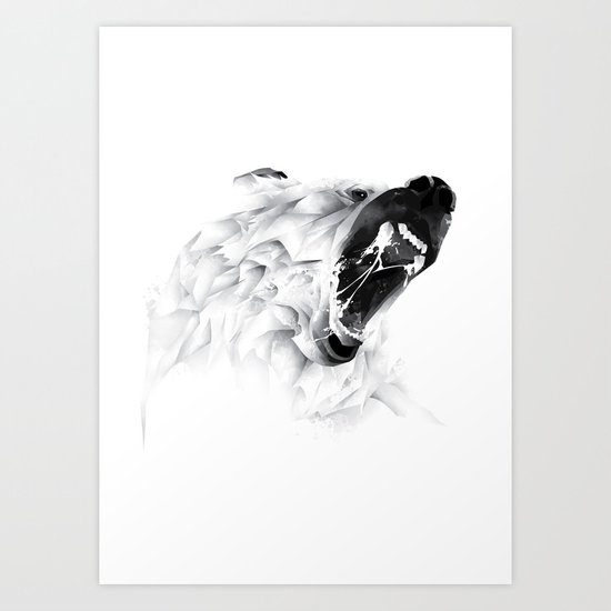 Angry Bear Art Print