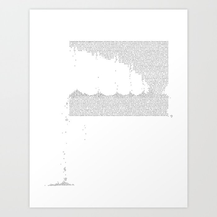 Erosion & Typography 3 Art Print