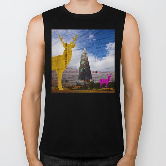 Surreal Living 31 · Deer Invasion Biker Tank