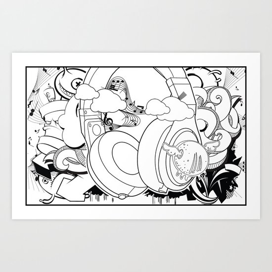 MY MUSICAL NIGHTMARE Art Print