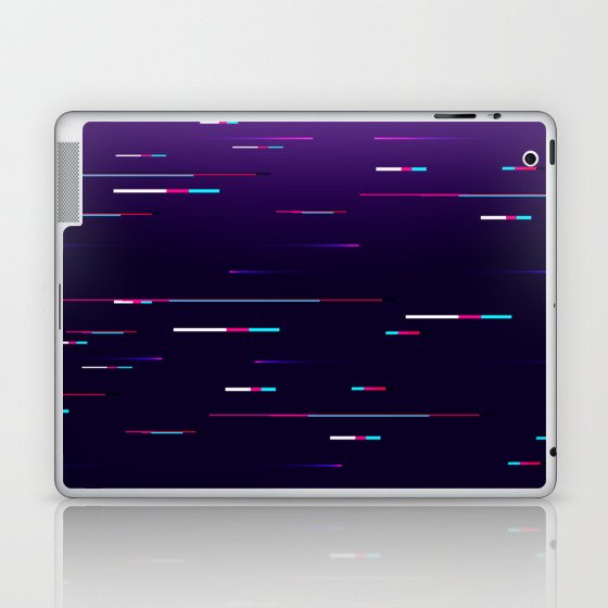 Cyber Glitch Synthwave Laptop & iPad Skin
