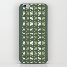 Abstract Shapes 234 in Forest Sage Green (Snake Pattern Abstraction) iPhone Skin