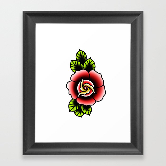 Circle Rose Framed Art Print