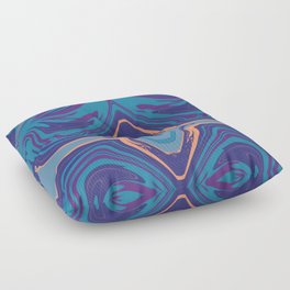 Symmetrical liquify abstract swirl 010 Floor Pillow