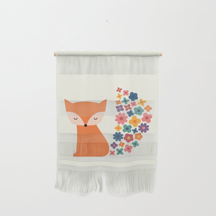 Floral Fox Wall Hanging