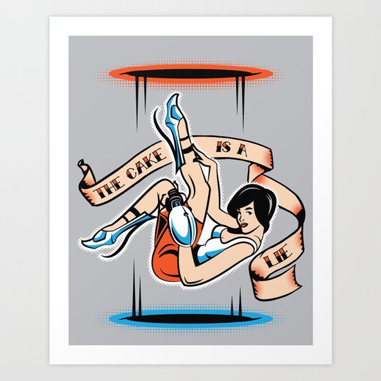 The Cake is a Lie Art Print