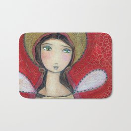 Angel Girl II by Flor Larios Bath Mat