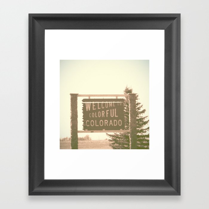 welcome to colorful colorado Framed Art Print
