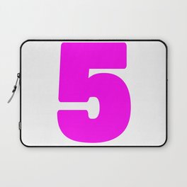 5 (Magenta & White Number) Laptop Sleeve