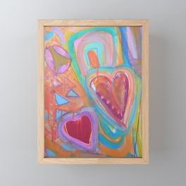 Two Hearts Framed Mini Art Print