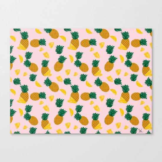 Pineapple Pattern Canvas Print