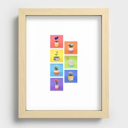 Rainbow Flowers Recessed Framed Print